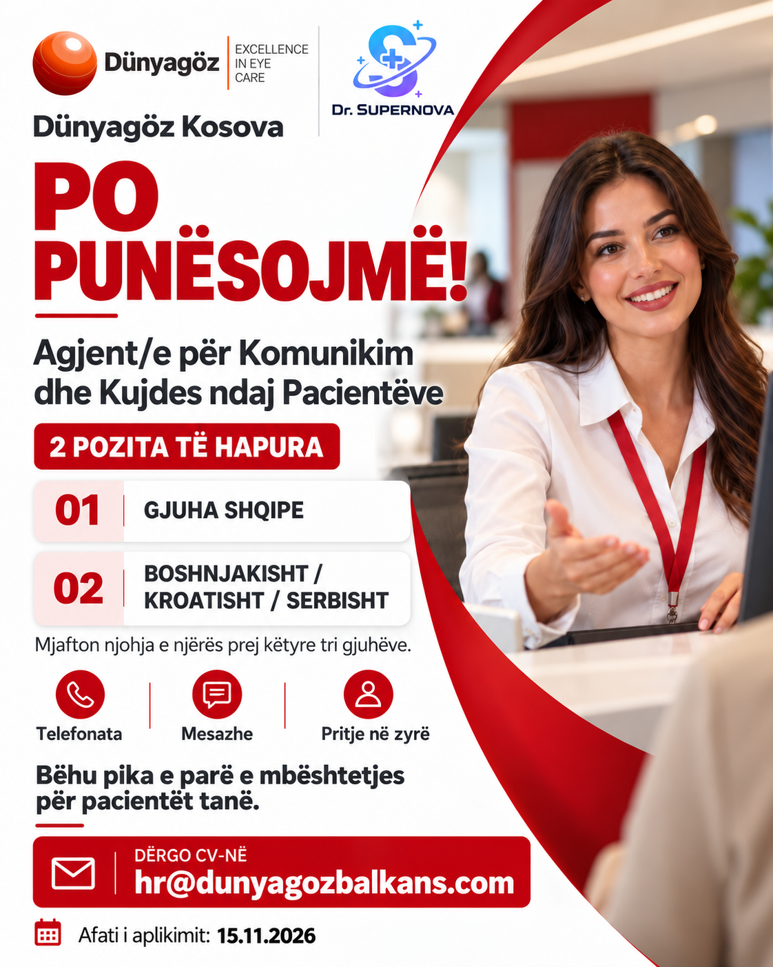 Agjent/e për Komunikim dhe Kujdes ndaj Pacientëve
